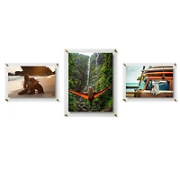 Wexel Art Mixed Double Panel Acrylic Floating Frames Set of 3
