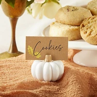 Kate Aspen White Pumpkin Place Card Holder Set, 6ct.