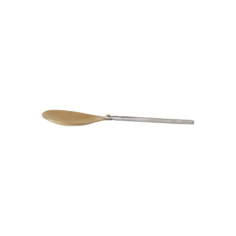 Hello Honey® Matte Gold Brass Server with Hammered Aluminum Handle