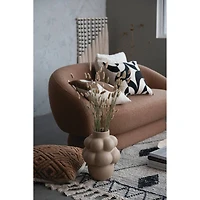 Hello Honey® Black and White Cotton Slub Throw Pillow Cover with Abstract Print