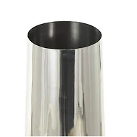Silver Stainless Steel Metal Minimalistic Tall Floor Cone Vase