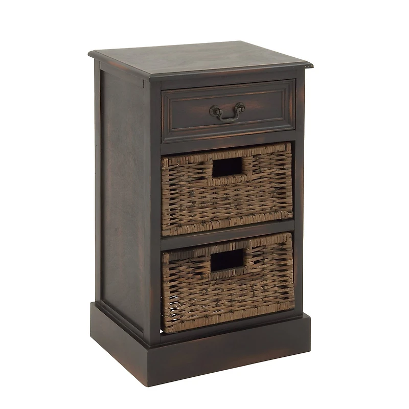 28'' Maroon Traditional Wood Storage Unit