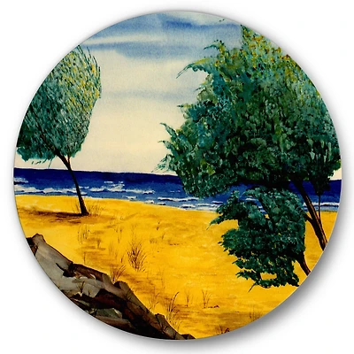 Designart - Orange Beach By The Coastline