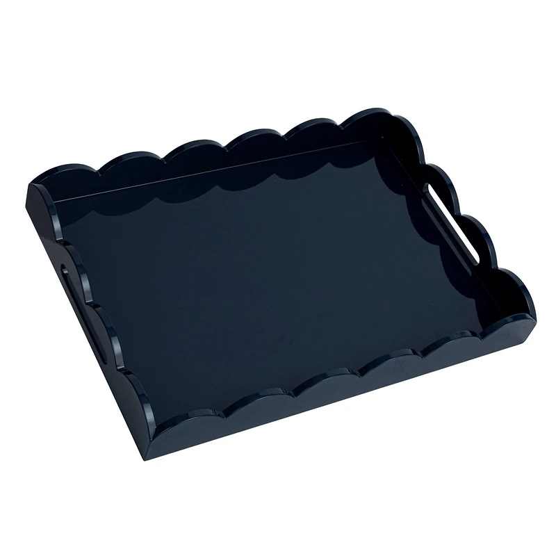 Hello Honey® 20.5" Wide Navy Wood Tray