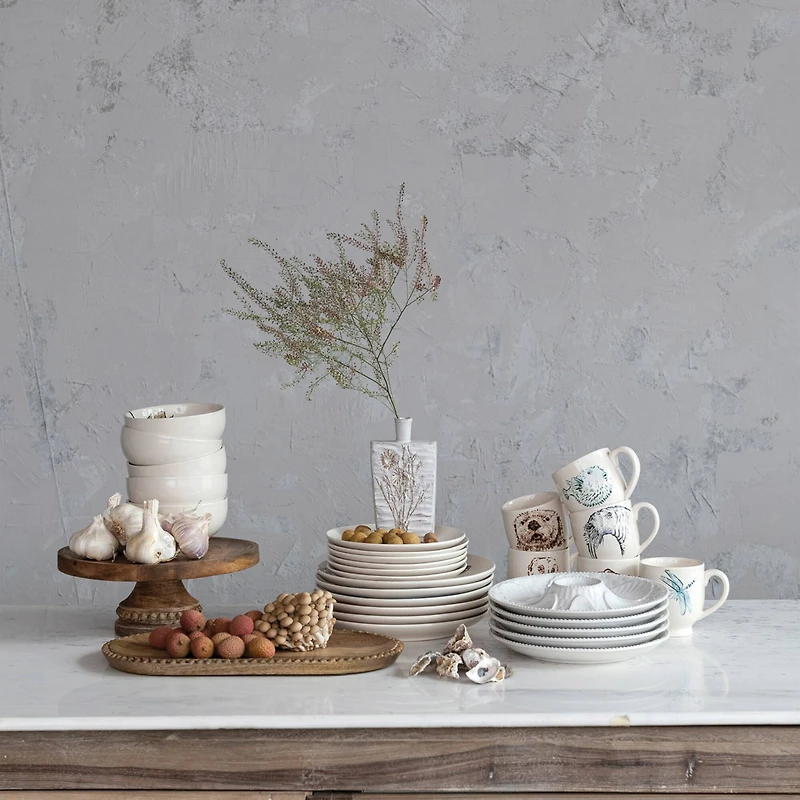 Hello Honey® 8.25" Wildlife Stoneware Dinner Plate Set