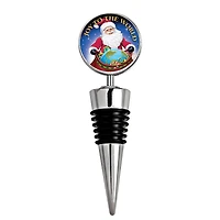 Santa Claus JFK Half Dollar Coin Wine Stopper