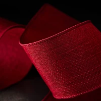 2.5" x 25ft. Faux Linen Wired Ribbon by Celebrate It