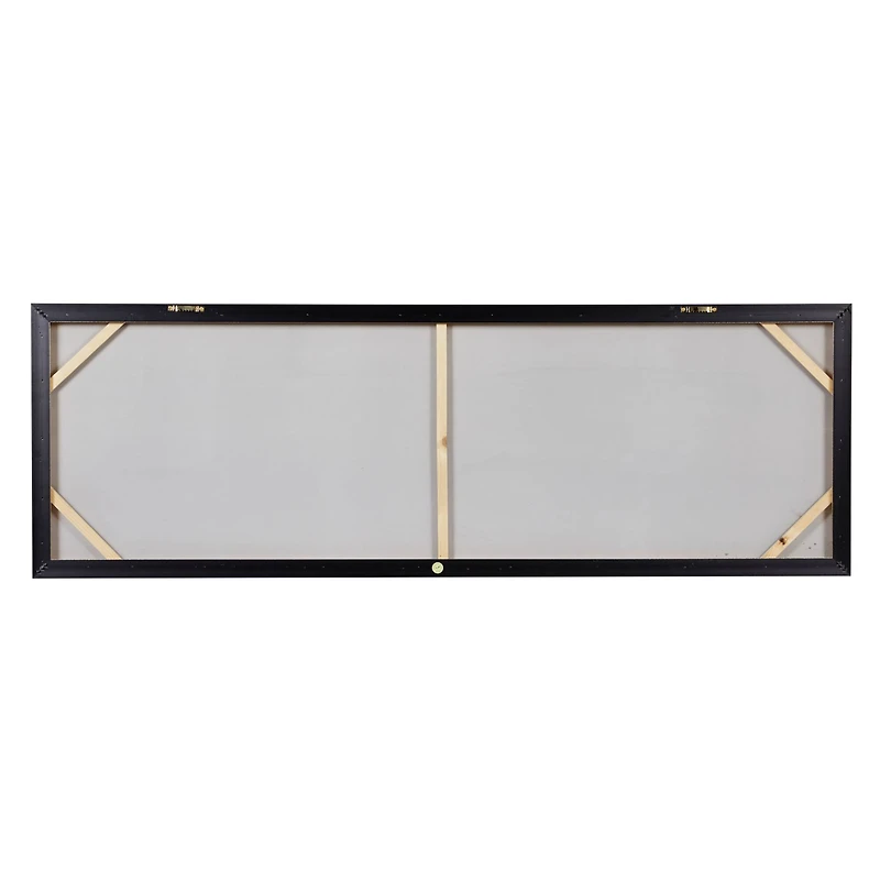 Gold Contemporary Abstract Canvas Wall Art, 20" x 59"