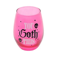 14.8oz. Hot Pink You Goth This Wine Glass by Ashland®