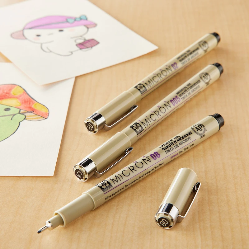 Pigma® Micron™ Fine Line Black 3 Piece Pen Set