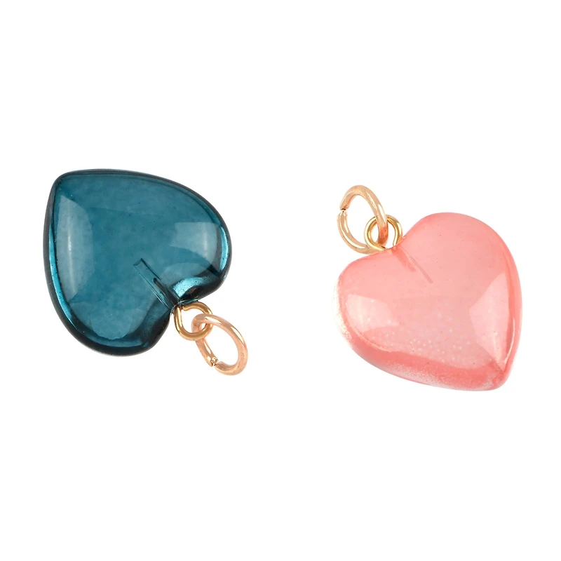 Glass Heart Charms by Bead Landing™