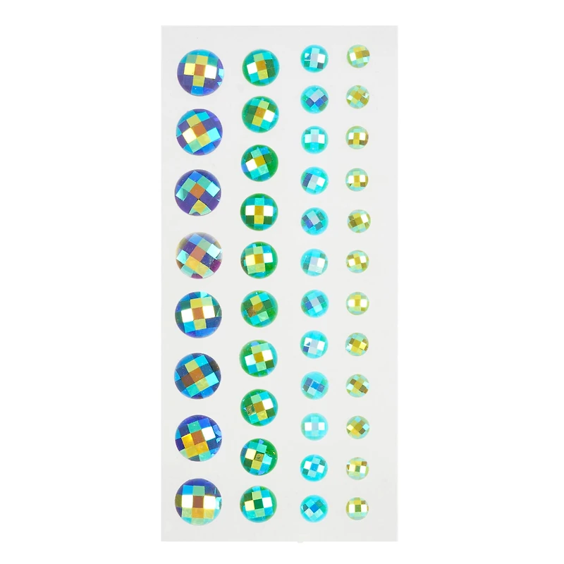 12 Pack: Blue Iridescent Gem Bling Stickers by Recollections™