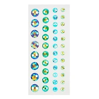 12 Pack: Blue Iridescent Gem Bling Stickers by Recollections™