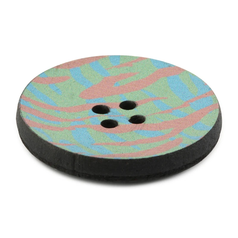 Dritz® 30mm Multicolor Print Recycled Leather Round Button