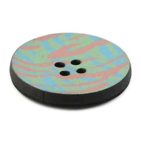 Dritz® 30mm Multicolor Print Recycled Leather Round Button