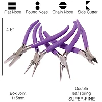 The Beadsmith® 4 Piece Purple Pliers Set