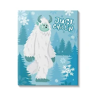 Stupell Industries Just Chillin Funny Winter Yeti Canvas Wall Art