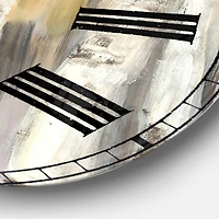 Designart 'Silver And Yellow Birch Forest Farmhouse Wall Clock