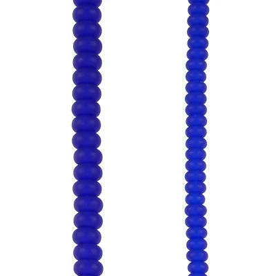 Mixed Blue Matte Glass Rondelle Beads by Bead Landing™