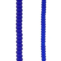 Mixed Blue Matte Glass Rondelle Beads by Bead Landing™