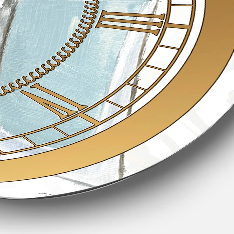 Designart 'Glam Cosmetics Blue Accessories Glam Wall Clock