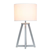 Simple Designs 19" Interlocked Triangular Table Lamp with White Shade