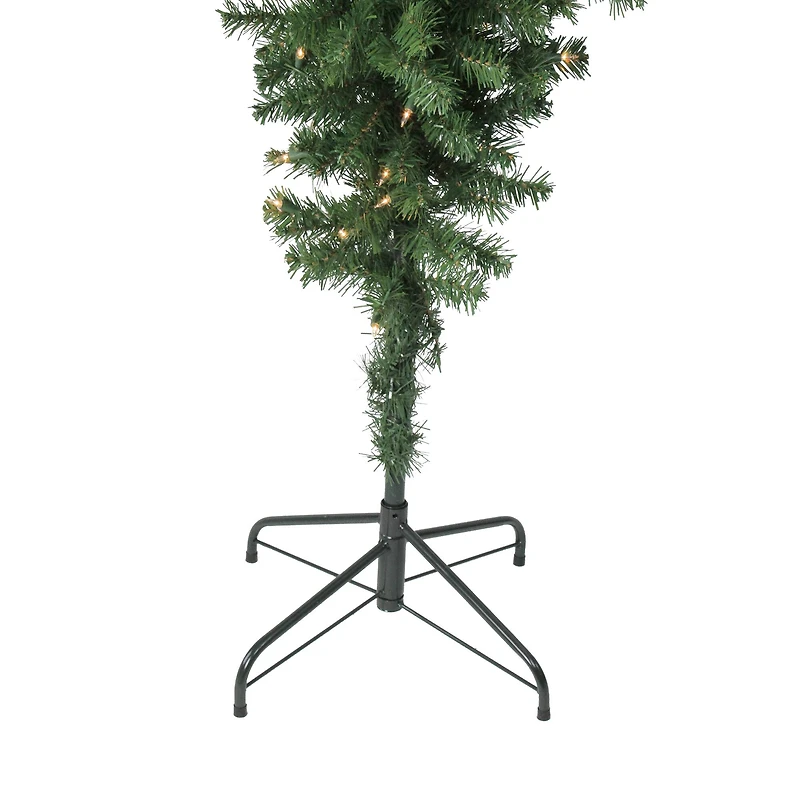 5.5ft. Pre-Lit Medium Spruce Upside Down Artificial Christmas Tree with Clear Lights