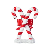 Glitzhome® 10" Christmas Resin Candy Cane Table Decor