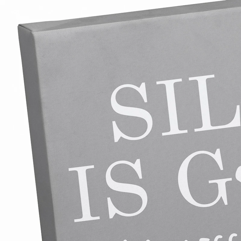 Silence is Golden Canvas Wall Art