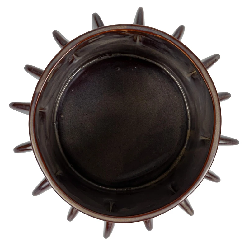 Hello Honey® 7" Brown Reactive Glaze Stoneware Planter