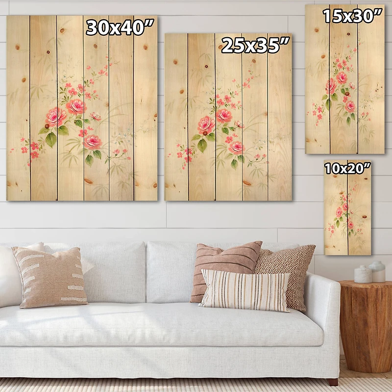 Designart - Retro Drawing of Flowers II