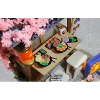 Wizardi Sakura Noodles Shop Miniature Dollhouse Roombox Kit