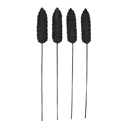 Set of 4" Black Sea Grass Eclectic Natural Foliage, 7" x 78"