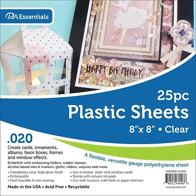 PA Paper™ Accents Clear 8" x 8" Plastic Sheets, 25ct.