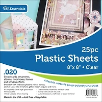 PA Paper™ Accents Clear 8" x 8" Plastic Sheets, 25ct.