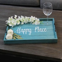 Elegant Designs™ 15.5" Happy Place Serving Tray with Handles