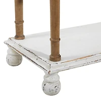 White Wood Farmhouse Shelving Unit