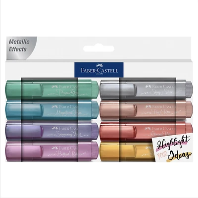 Faber-Castell® Textliner 8 Color Metallic Highlighters