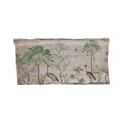 Hello Honey® Multicolor Landscape & Birds Linen Printed Wall Hanging