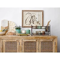 Hello Honey® 17.5" Marble & Mango Wood Cutting Board with Canape Knife Set