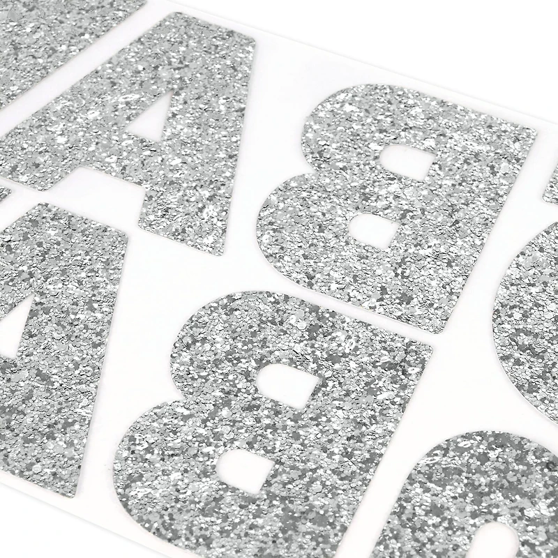 Silver Chunky Glitter Alphabet Stickers by Recollections™