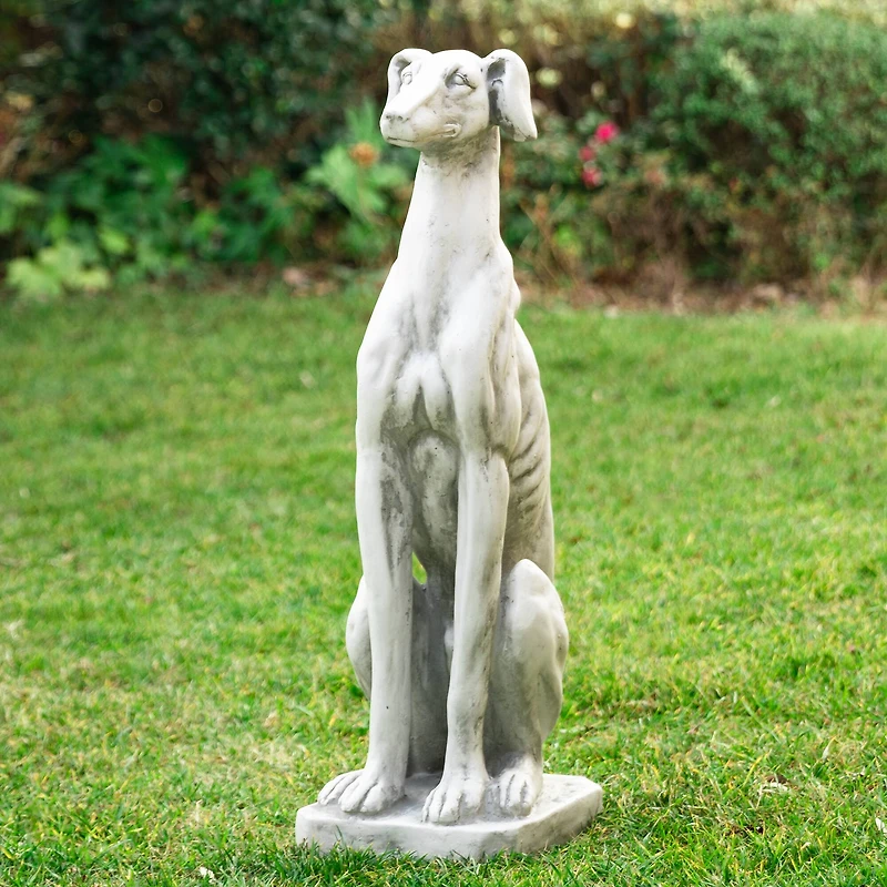 Glitzhome® 32" Sitting Dog Garden Statue