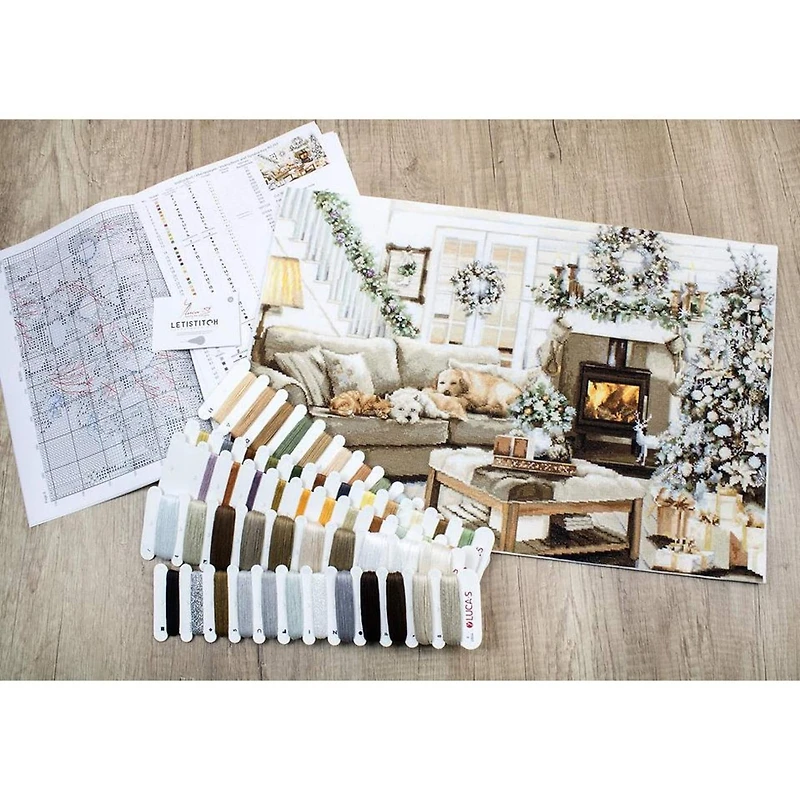 Luca-S Dreaming Of A White Christmas Counted Cross Stitch Kit
