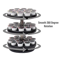 Mind Reader Anchor Collection 3-Tier Black Single Serve Pod Carousel