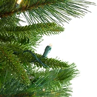 6.5ft. Pre-Lit Real Touch™️ Rosemary Emerald Angel Pine Artificial Christmas Tree, Warm White LED Lights
