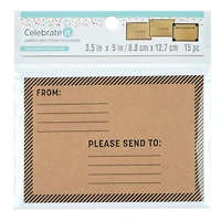 Black Kraft Address Labels by Celebrate It™