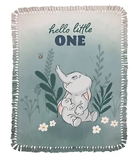 Dumbo 48" Hello Little One No Sew Fleece Throw Kit