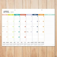 TF Publishing Medium 2025 Rainbow Blocks Monthly Blotter Desk Pad Calendar