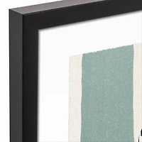 Black Lined Hand & Lotus Black Framed Canvas