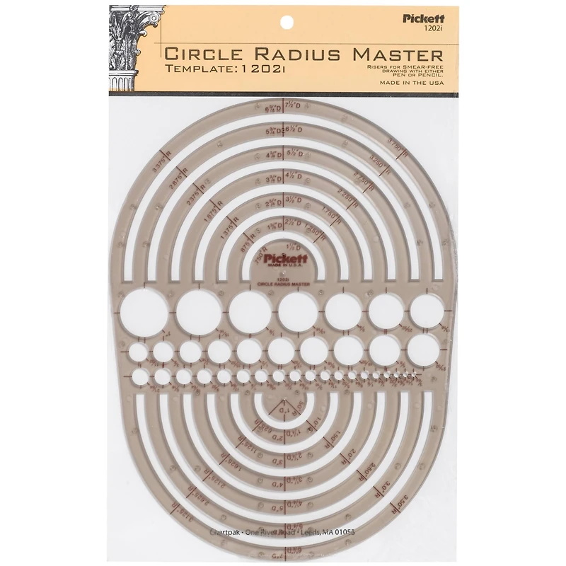 Pickett® Circle Radius Master Inking Template
